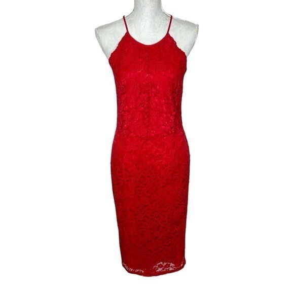Yumi Kim Dresses & Skirts - Yumi Kim Dress‎ Women's L Red Lace Save The Date New Bodycon